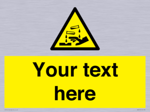 WN3013: Warning Corrosive Safety Sign