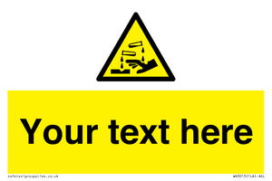 WN3013: Warning Corrosive Safety Sign