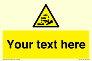 WN3013: Warning Corrosive Safety Sign