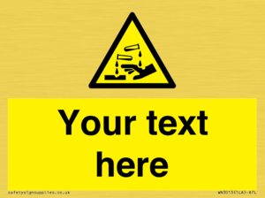 WN3013: Warning Corrosive Safety Sign