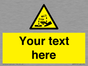 WN3013: Warning Corrosive Safety Sign