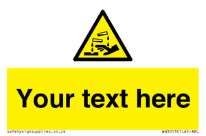 WN3013: Warning Corrosive Safety Sign