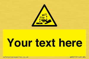 WN3013: Warning Corrosive Safety Sign