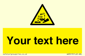 WN3013: Warning Corrosive Safety Sign