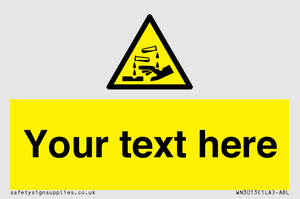WN3013: Warning Corrosive Safety Sign