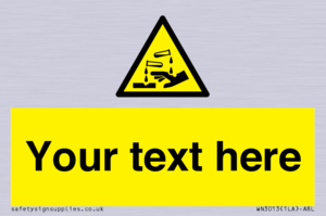 WN3013: Warning Corrosive Safety Sign