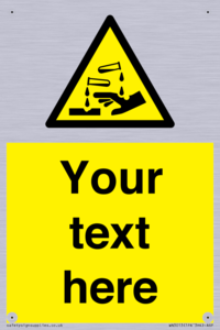 WN3013: Warning Corrosive Safety Sign