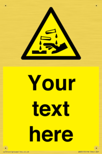 WN3013: Warning Corrosive Safety Sign