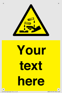 WN3013: Warning Corrosive Safety Sign