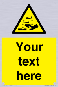 WN3013: Warning Corrosive Safety Sign