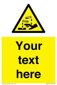 WN3013: Warning Corrosive Safety Sign