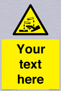 WN3013: Warning Corrosive Safety Sign
