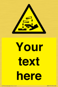WN3013: Warning Corrosive Safety Sign