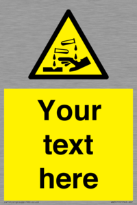 WN3013: Warning Corrosive Safety Sign