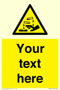 WN3013: Warning Corrosive Safety Sign