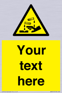 WN3013: Warning Corrosive Safety Sign