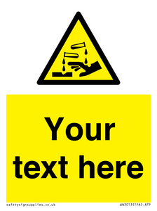 WN3013: Warning Corrosive Safety Sign