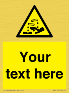 WN3013: Warning Corrosive Safety Sign