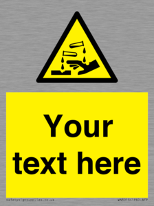 WN3013: Warning Corrosive Safety Sign