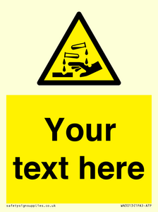 WN3013: Warning Corrosive Safety Sign