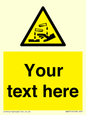 WN3013: Warning Corrosive Safety Sign