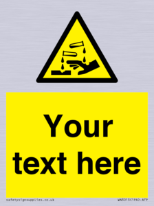 WN3013: Warning Corrosive Safety Sign