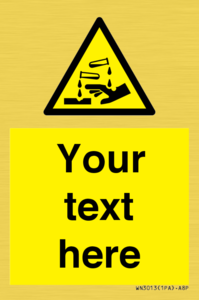 WN3013: Warning Corrosive Safety Sign