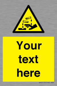 WN3013: Warning Corrosive Safety Sign
