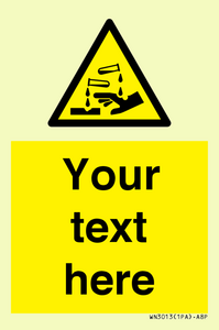 WN3013: Warning Corrosive Safety Sign