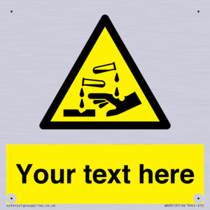 WN3013: Warning Corrosive Safety Sign