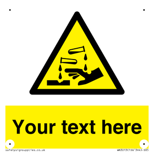 WN3013: Warning Corrosive Safety Sign