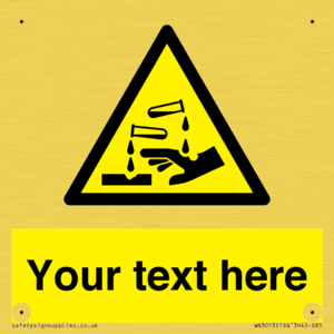 WN3013: Warning Corrosive Safety Sign