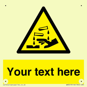 WN3013: Warning Corrosive Safety Sign