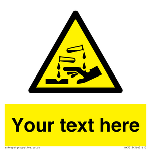 WN3013: Warning Corrosive Safety Sign