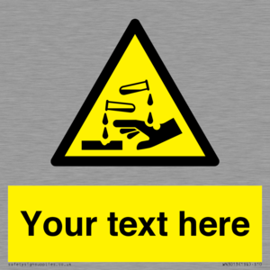 WN3013: Warning Corrosive Safety Sign