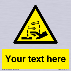 WN3013: Warning Corrosive Safety Sign