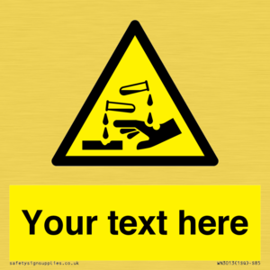 WN3013: Warning Corrosive Safety Sign