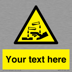 WN3013: Warning Corrosive Safety Sign