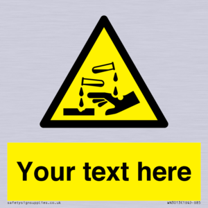 WN3013: Warning Corrosive Safety Sign