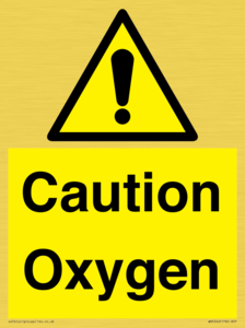 WN5242: Caution Oxygen