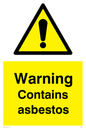 WN5390: Warning Contains asbestos