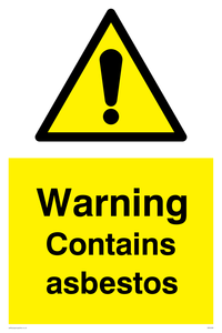 WN5390: Warning Contains asbestos