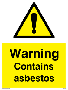 WN5390: Warning Contains asbestos