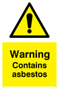 WN5390: Warning Contains asbestos