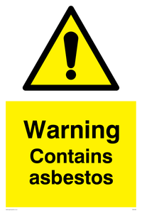 WN5390: Warning Contains asbestos