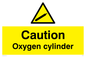 WN5737: Caution Oxygen cylinder Sign