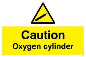 WN5737: Caution Oxygen cylinder Sign
