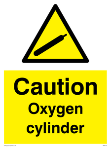 WN5737: Caution Oxygen cylinder Sign