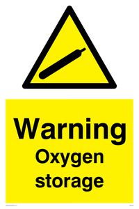 WN5738: Warning Oxygen storage Sign