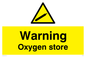 WN5739: Warning Oxygen store Sign